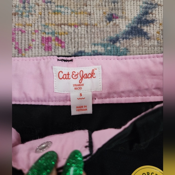 Cat & Jack Kids Straight Black Slacks School Uniform Pants, sz 5 - Picture 2 of 7